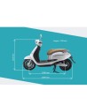 Dimensions du scooter électrique e-swan 50 cc