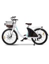 vélo électrique pour femme e-wave blanc avec panier et porte bagage