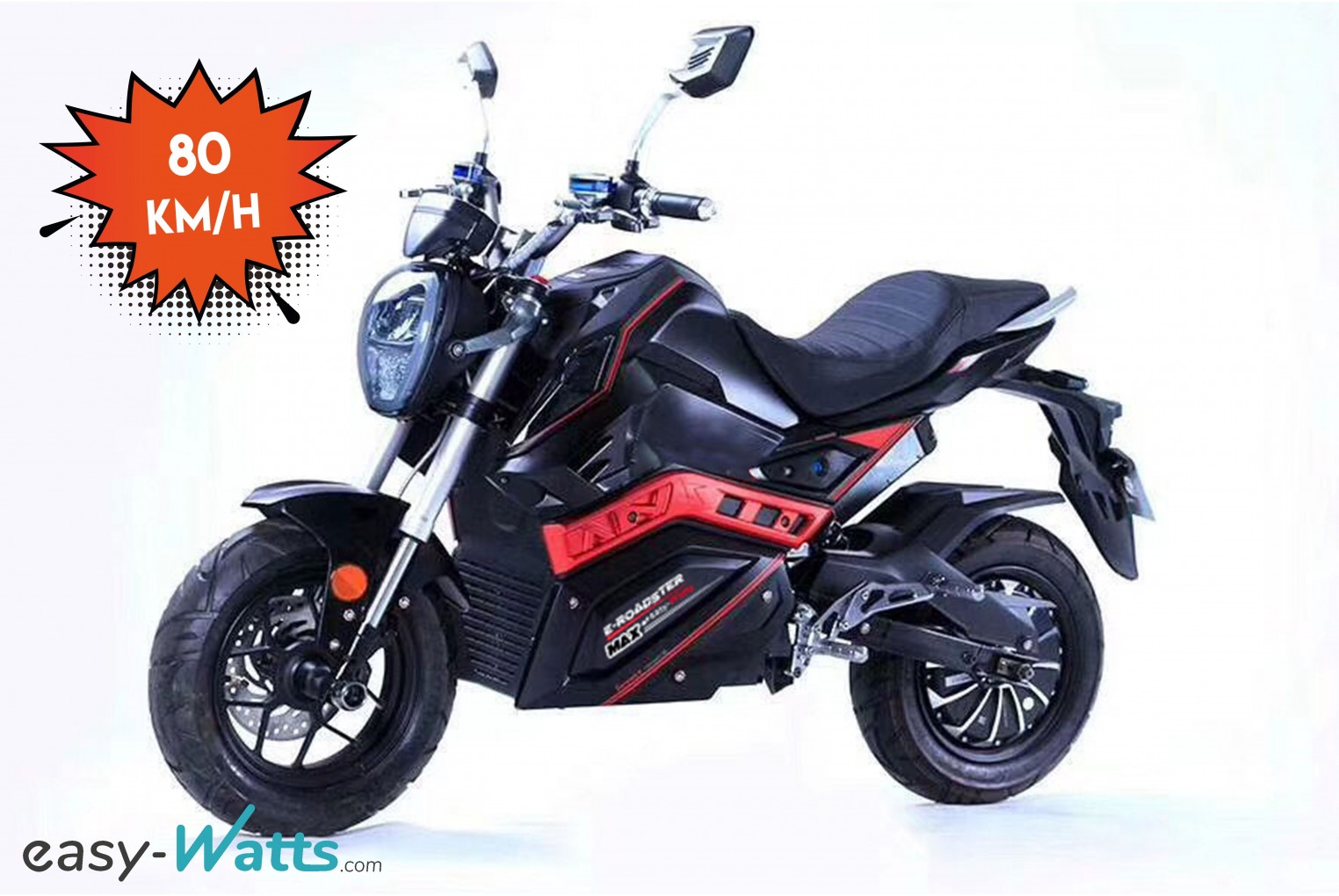 Moto électrique 125 cc eRoadster MAX super puissante 80 km/h