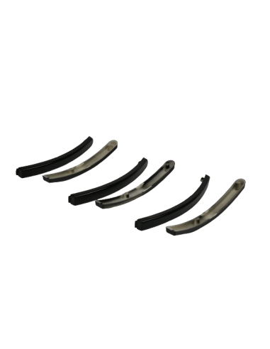 Kit baguettes de marche pied (6 pieces) noir brillant e-retro  - 1