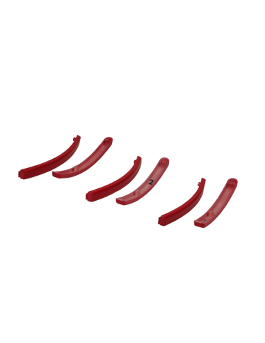 Kit baguettes de marche pied (6 pieces) rouge e-retro  - 1