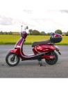 scooter electrique 125 e-presto max rouge métallisé profil gauche avec top case