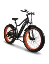 fatbike electrique e-trail noir et orange