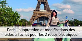 Suppression & modifications de l'accès au primes d'aides à l'achat de la mairie de Paris pour les 2 roues électriques
